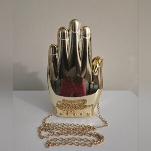 Hand Shaped Chain Crossbody Bag